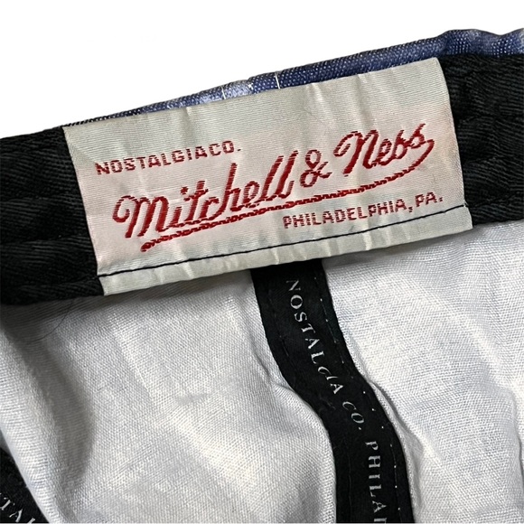 Mitchell & Ness Brooklyn Nets Snapback Bleach Look Adjustable Rope Hat Cap - Picture 2 of 5